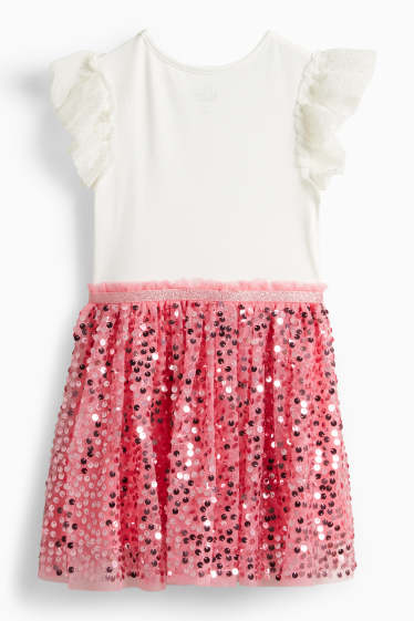 Kinder Mädchen - Minnie Maus - Kleid - Glanz-Effekt - pink