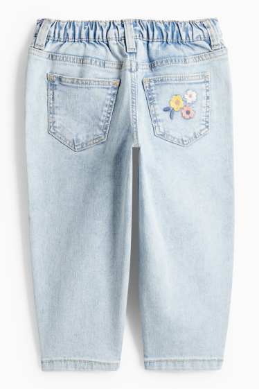 Copii - Fete - Floare - relaxed jeans - LYCRA® - denim-albastru deschis