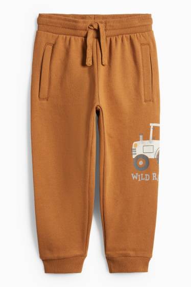 Děti - chlapci - Teplákové kalhoty - hnědá