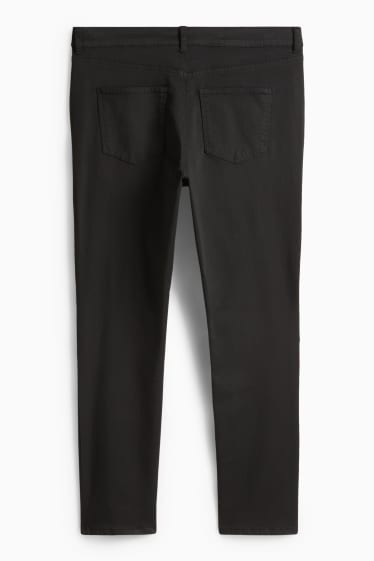 Women - Cloth trousers - high waist - slim fit - black