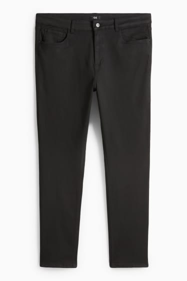Women - Cloth trousers - high waist - slim fit - black