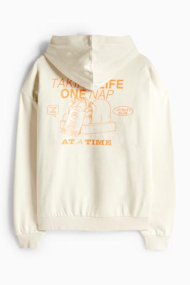Home - Dessuadora amb caputxa oversized - Garfield - beix clar