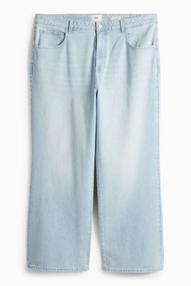 Femei - Wide leg jeans - talie înaltă - denim-albastru deschis
