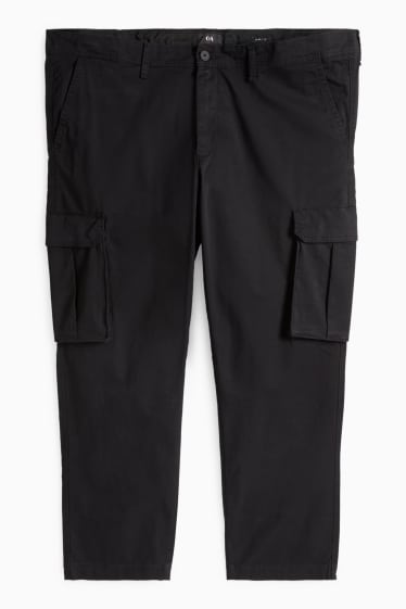 Herren - Cargohose - Tapered Fit - schwarz