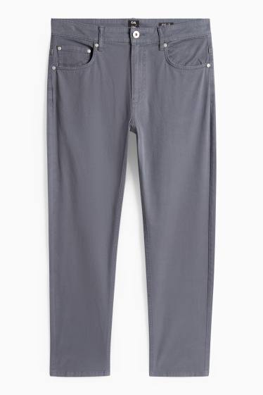 Home - Pantalons - slim fit - texturats - gris fosc