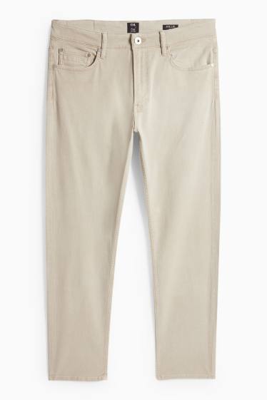 Hommes - Pantalon - slim fit - LYCRA® - beige clair