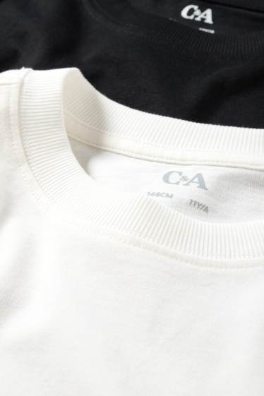 Bambine - Confezione da 2 - maglia a maniche corte - nero / bianco