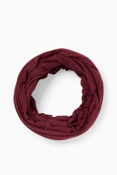 Damen - Loop Schal - bordeaux