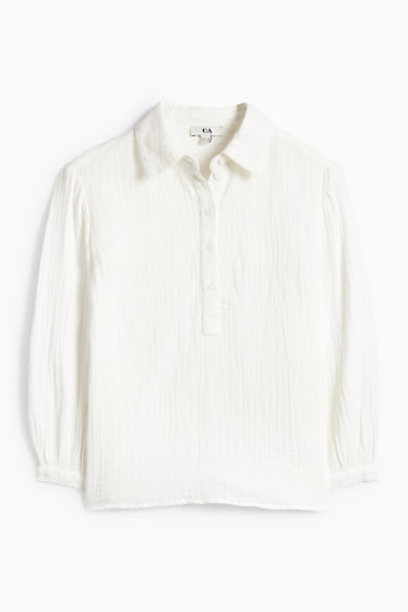 Dámské - Mušelínová halenka - bílá