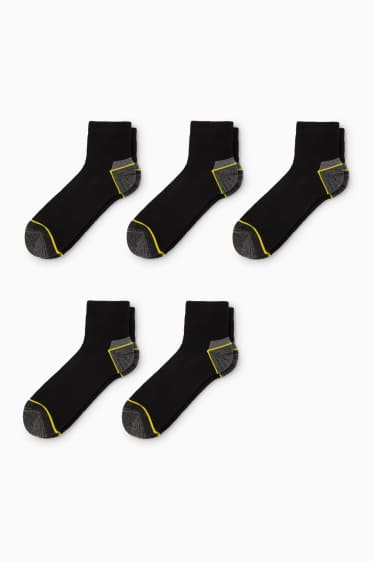 Men - Multipack of 5 - short socks - black