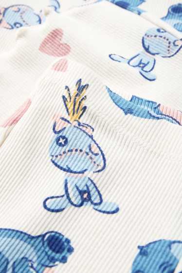 Kinder Mädchen - Lilo & Stitch - Flared Leggings - gerippt - cremeweiss