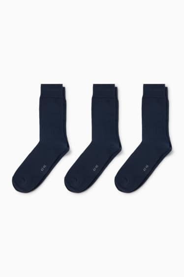 Uomo - Confezione da 3 - calze - blu scuro
