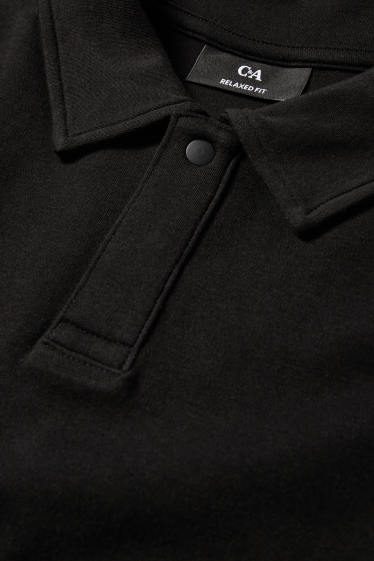 Bărbați - Tricou polo - relaxed fit - negru