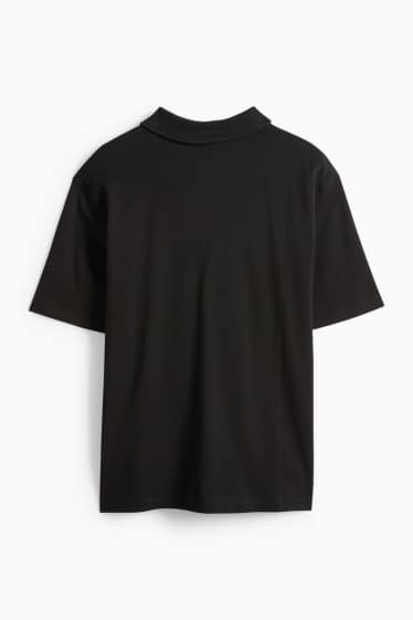 Bărbați - Tricou polo - relaxed fit - negru