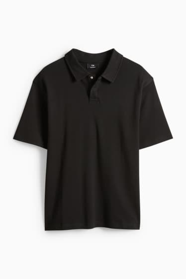 Bărbați - Tricou polo - relaxed fit - negru