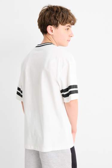 Enfants garçons - Football - T-shirt - blanc crème