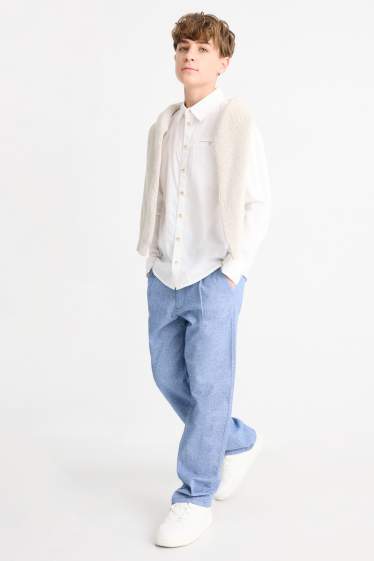 Děti - chlapci - Kalhoty - světle modrá