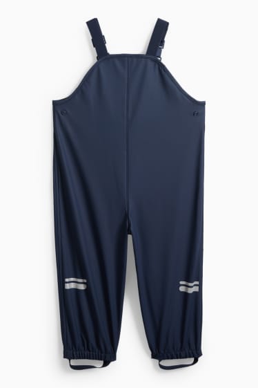 Enfants garçons - Pantalon de pluie - imperméable - bleu foncé