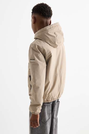 Enfants garçons - Veste à capuche - rembourré - texturé - beige