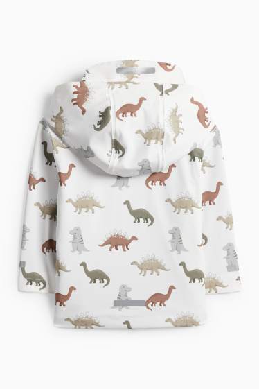 Baby Buben - Dino - Baby-Regenjacke mit Kapuze - wasserdicht - weiß