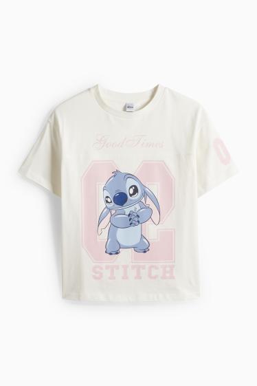 Děti - dívky - Tričko - bílá/růžová