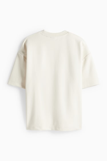 Herren - T-Shirt - Oversized - cremeweiß