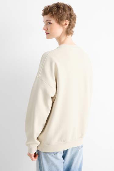 Femmes - Sweat oversize - beige clair