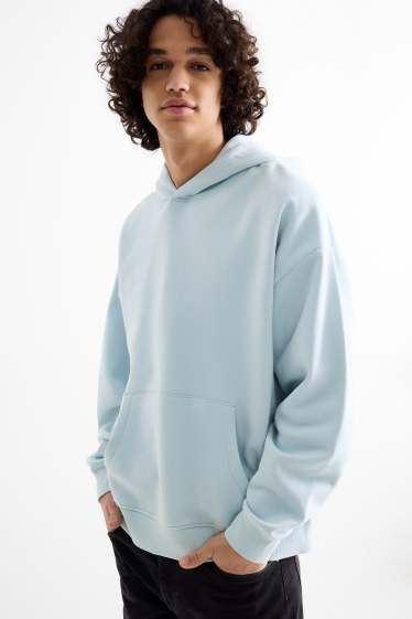 Heren - Oversized hoodie - lichtblauw