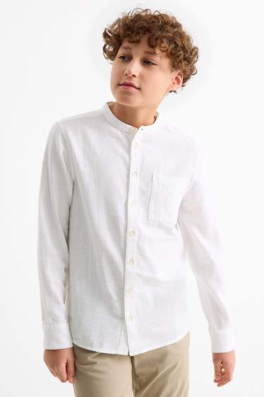 Kinder Jungen - Hemd - weiss