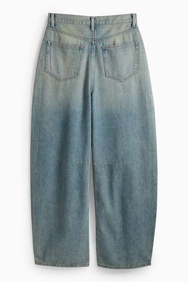 Femmes - Jean ballon - mid waist - jean bleu clair