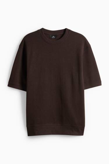 Uomo - T-shirt - relaxed fit - marrone scuro