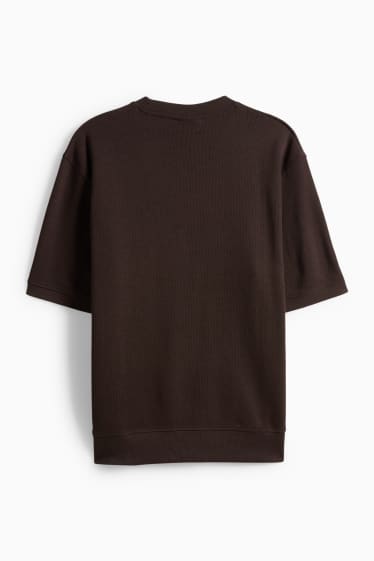 Uomo - T-shirt - relaxed fit - marrone scuro