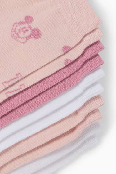 Damen - Multipack 5er - Socken mit Motiv - Micky Maus - rosa