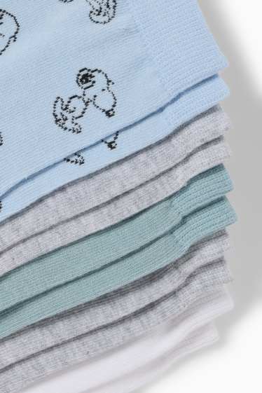 Dámské - Multipack 5 ks - ponožky s motivem - Snoopy - modrá