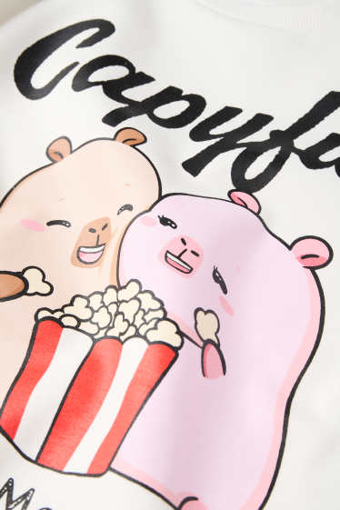 Enfants filles - CapyFun - sweat - blanc