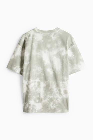 Kinderen: jongens - Skateboard - T-shirt - met patroon - grijs