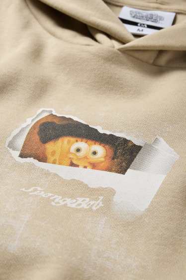 Herren - Oversized-Hoodie - SpongeBob Schwammkopf - hellbeige