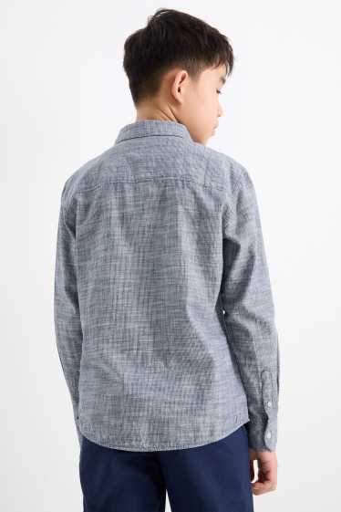 Bambini - Camicia - a righe - grigio