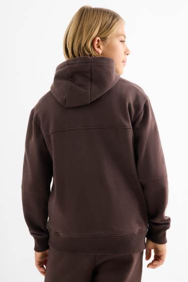 Children Boys - Hoodie - dark brown