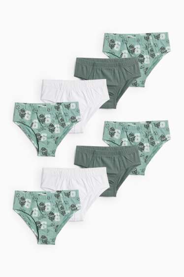 Enfants garçons - Lot de 8 - dinosaure et football - slip - vert