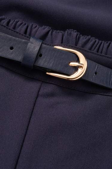 Nena - Pantalons de tela amb cinturó - blau fosc