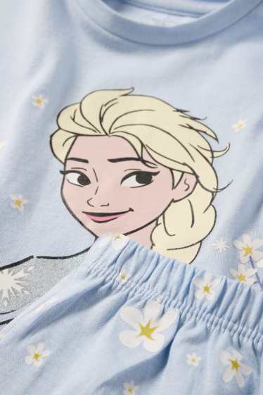 Kinder Mädchen - Die Eiskönigin - Shorty-Pyjama - 2 teilig - Glanz-Effekt - hellblau