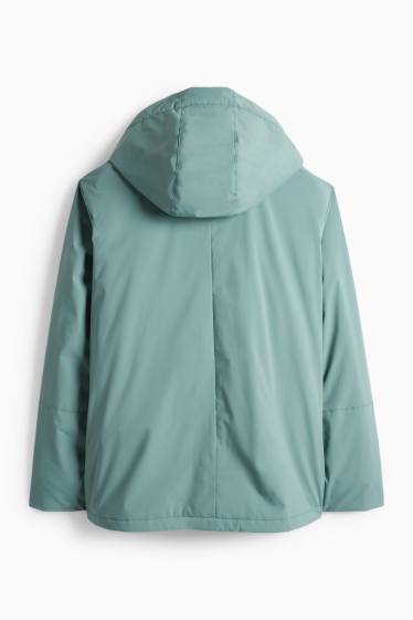 Damen - Jacke mit Kapuze - gefüttert - wasserabweisend - grün