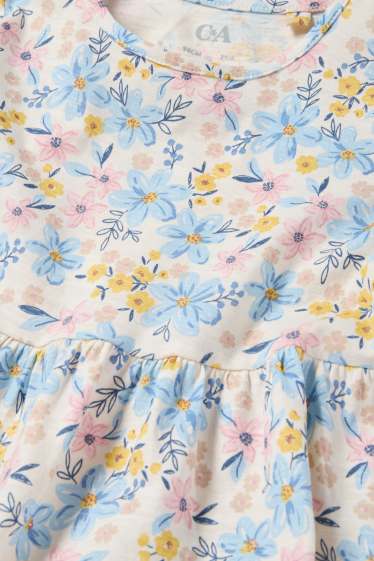 Děti - dívky - Květiny - souprava - šaty a taška - 2dílná - barevná