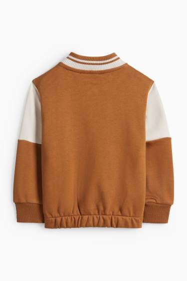 Děti - chlapci - Traktor - college bunda - hnědá