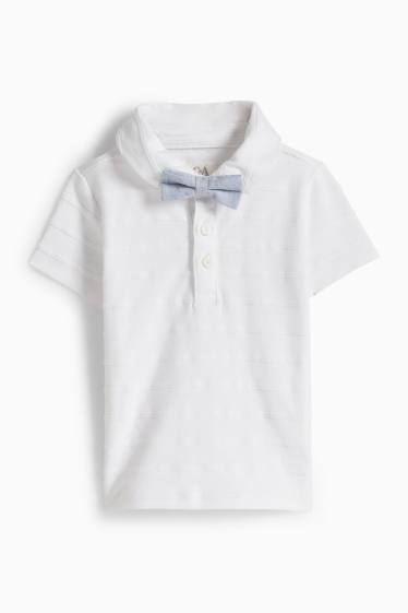 Bebeluși - băieți - Compleu bebeluși - 3 piese - albastru / alb