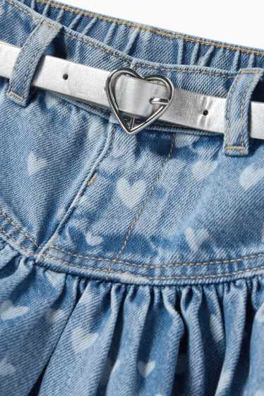 Děti - dívky - Sukně - džíny - světle modré