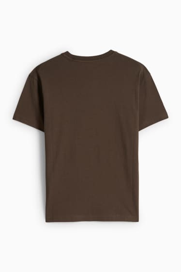 Kinder Jungen - Pizza - Kurzarmshirt - dunkelbraun