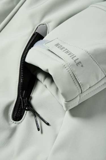 Bambine - Giacca softshell con cappuccio - impermeabile - verde menta