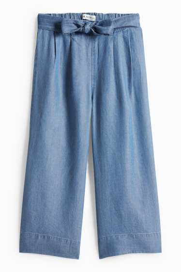 Kinderen: meisjes - Pantalon - denim look - blauw
